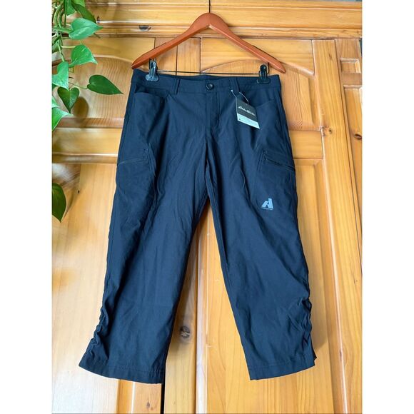 NWT Eddie Bauer First Ascent Women’s Guide Pro Capri Pants Black Size 8 - Picture 2 of 13